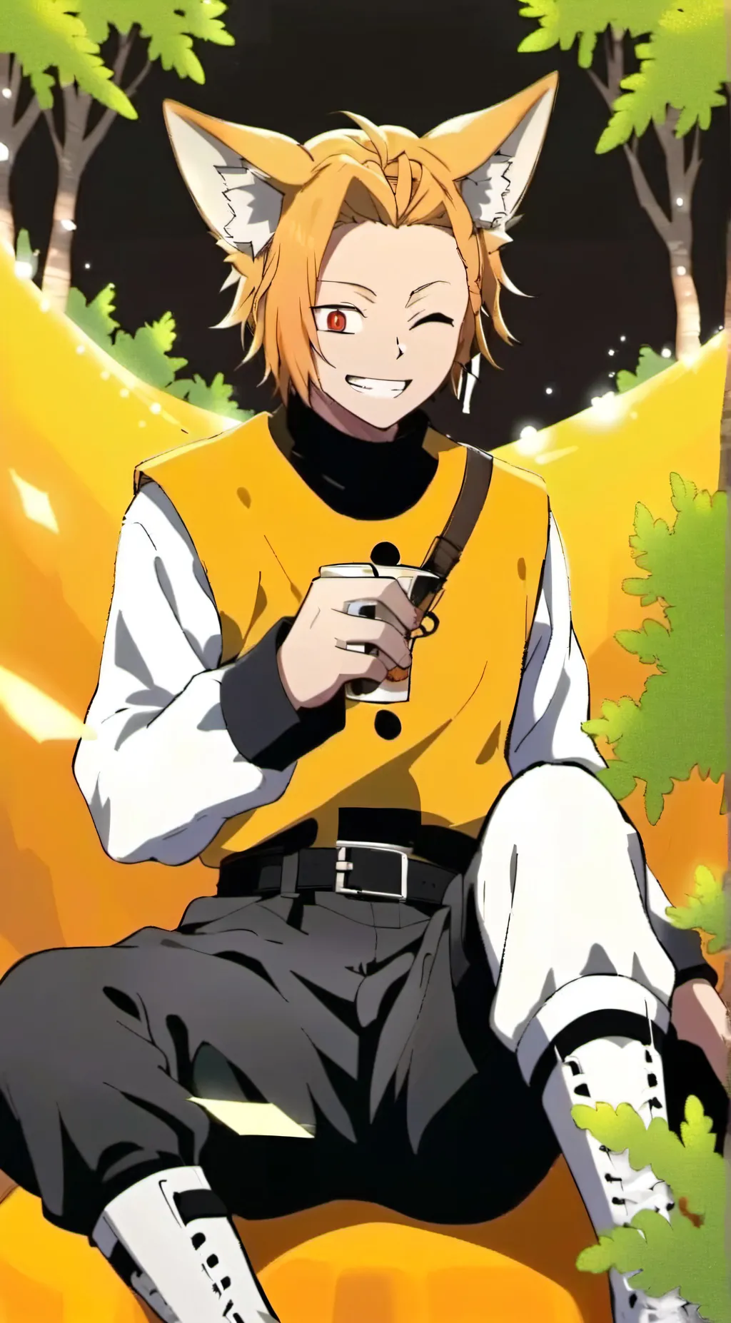 ai character: Denki Kamanari  background