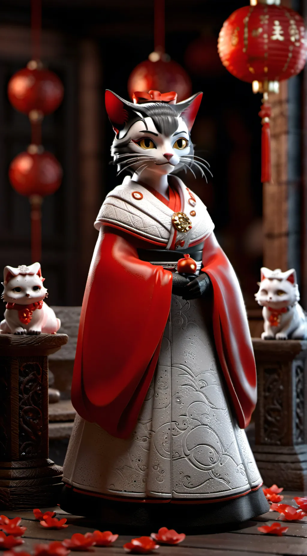 ai character: Mama cat background