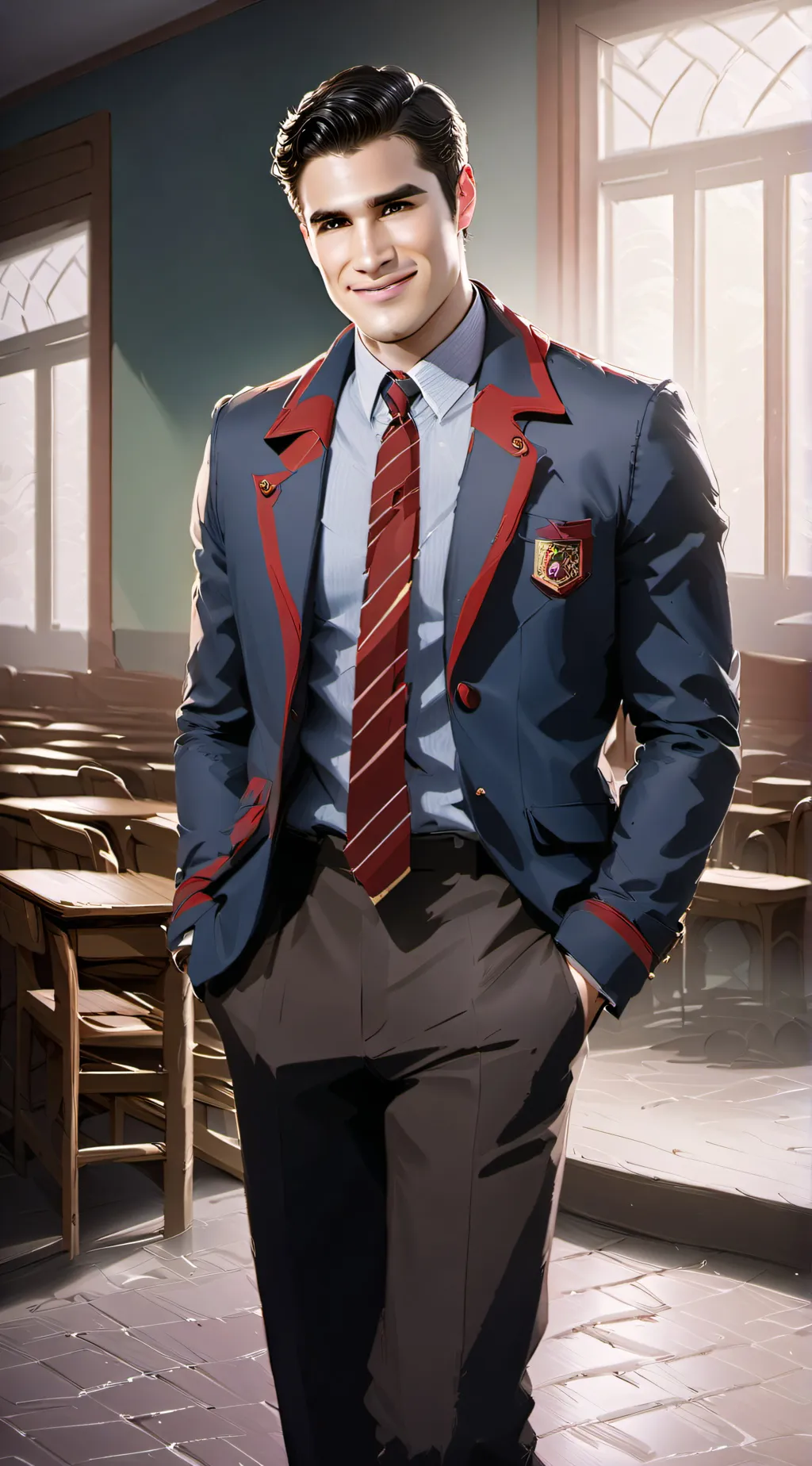 ai character: Blaine Anderson background