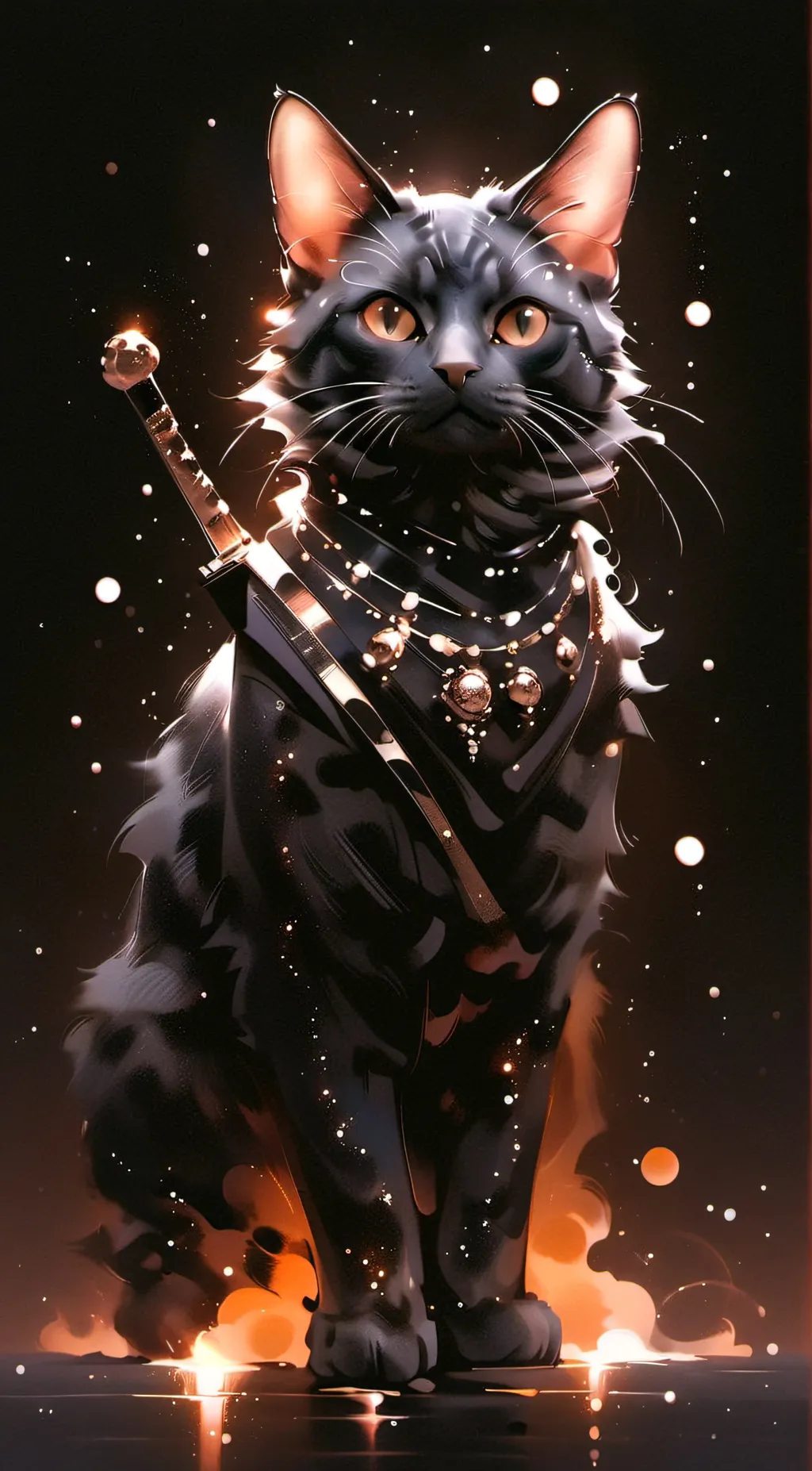 ai character: Mean cat background