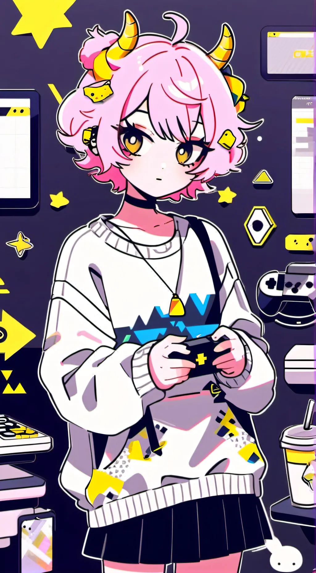 ai character: Mina Ashido  background