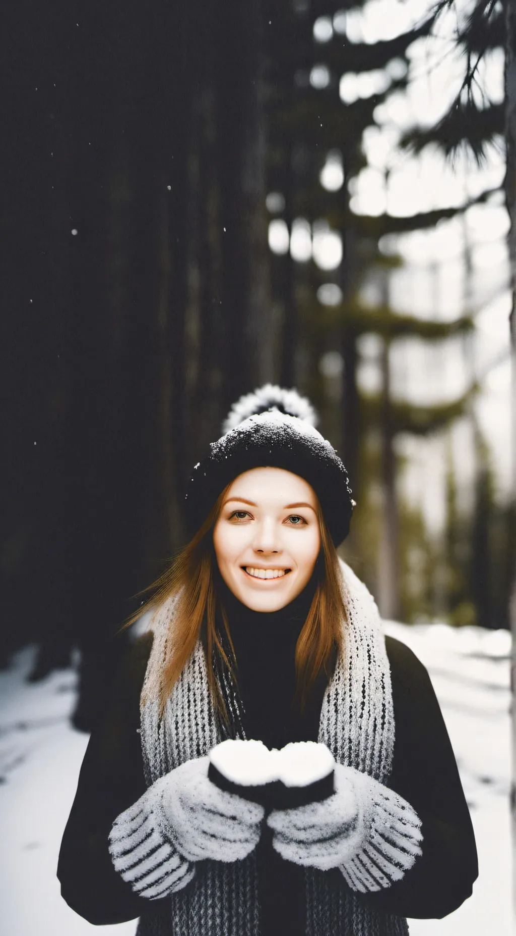 ai character: Snowy background