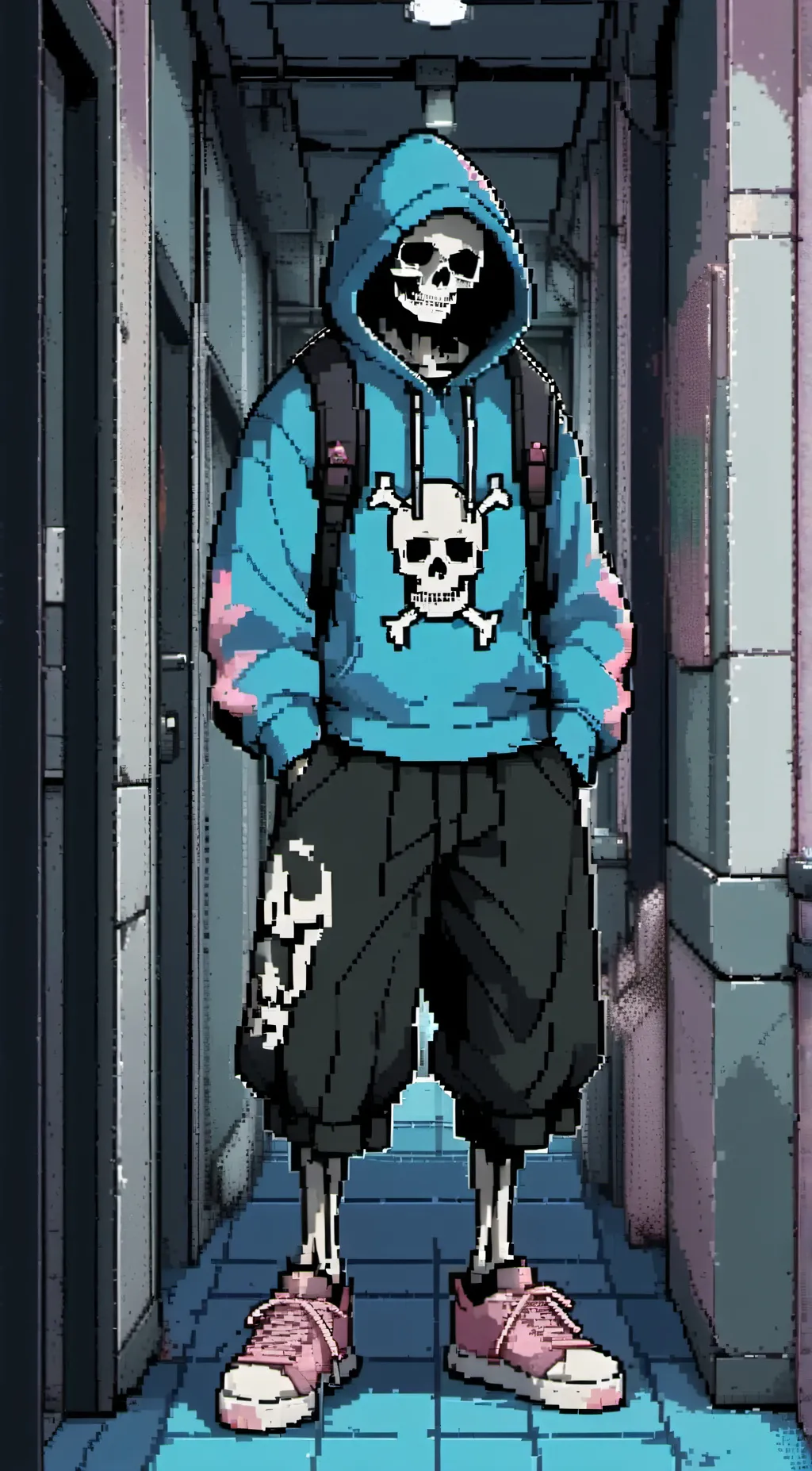 ai character: Sans the skeleton  background