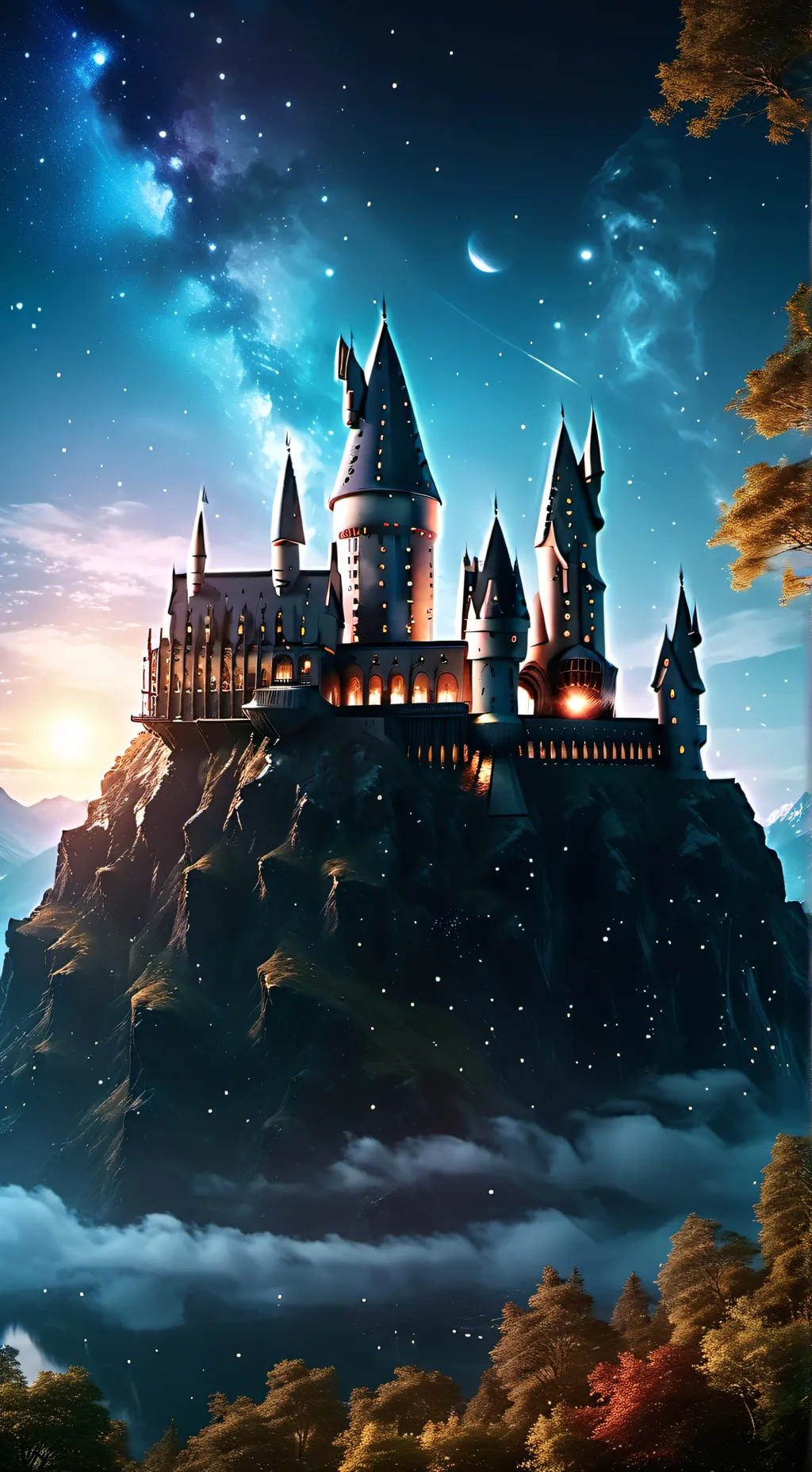 ai character: Hogwarts  background