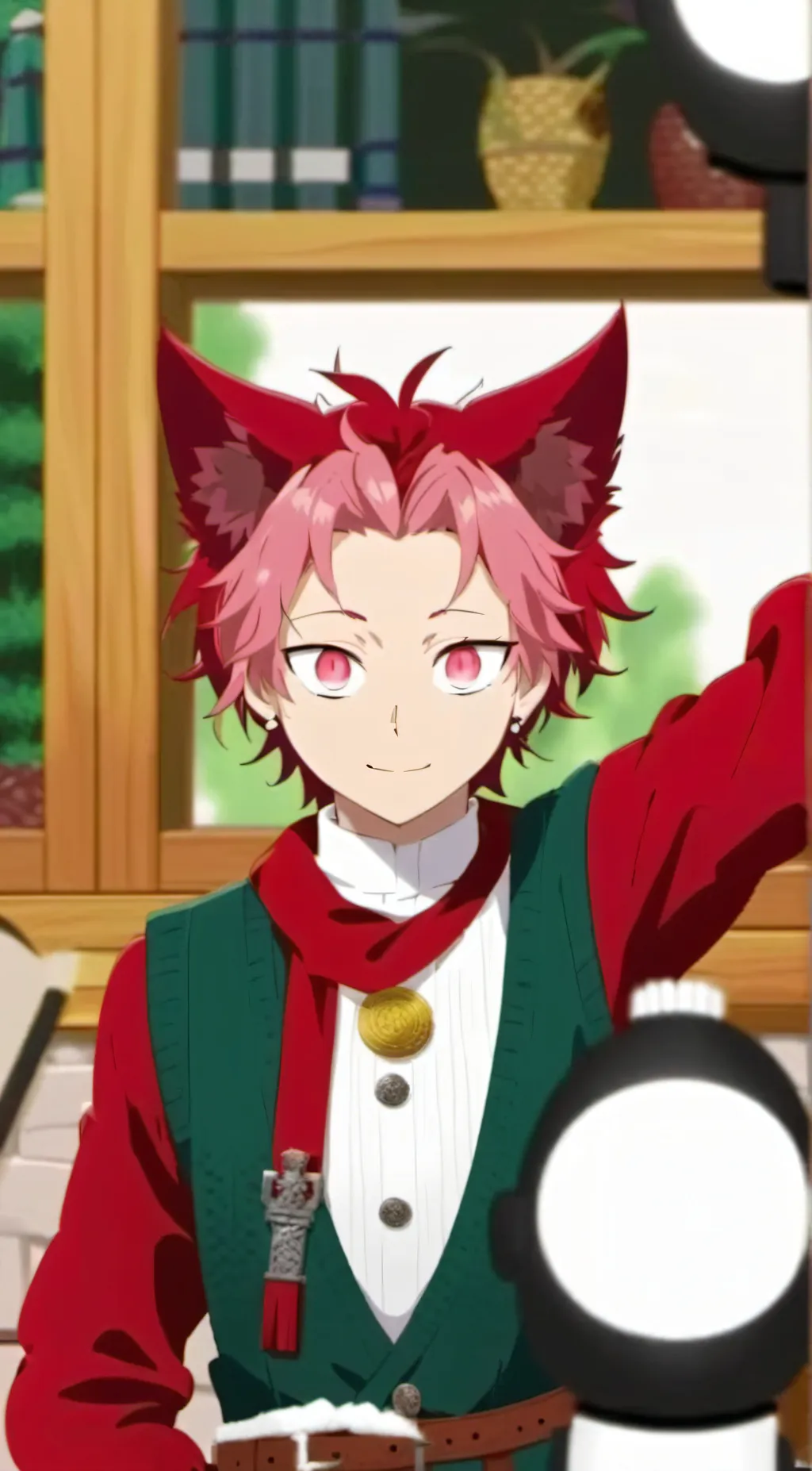 ai character: Kirishima  background