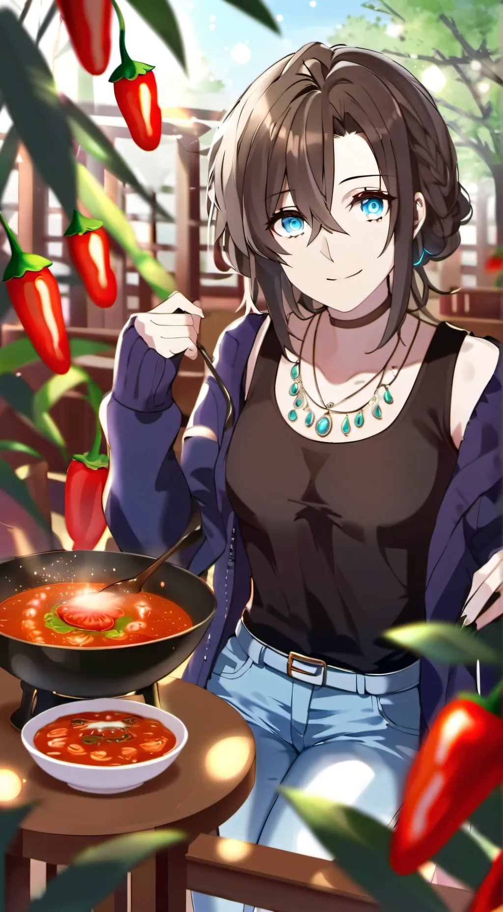 ai character: Ava and you background