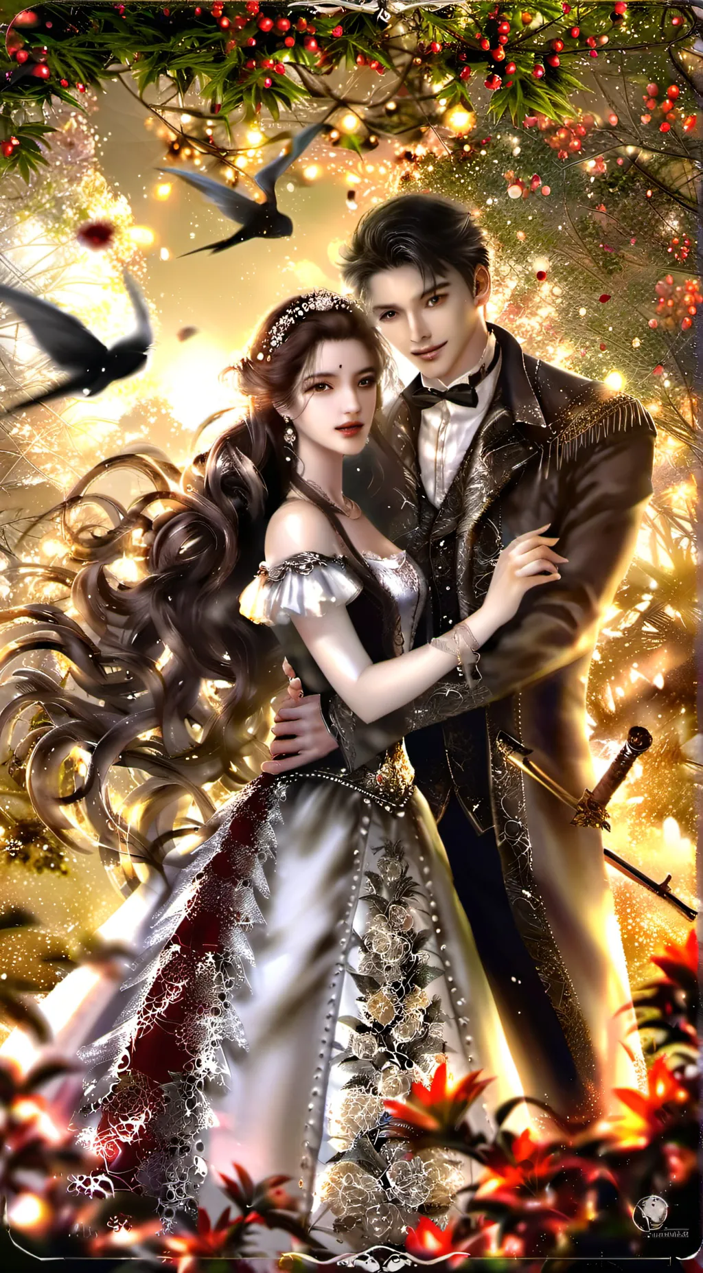 ai character: Audrey and Louis. background