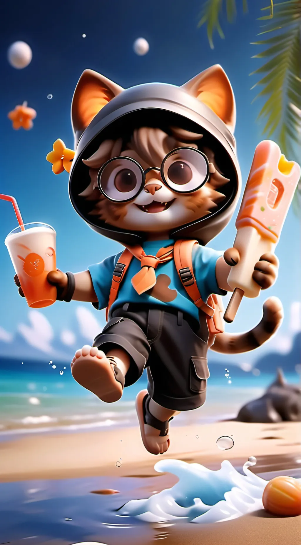 ai character: Quill the cat! background