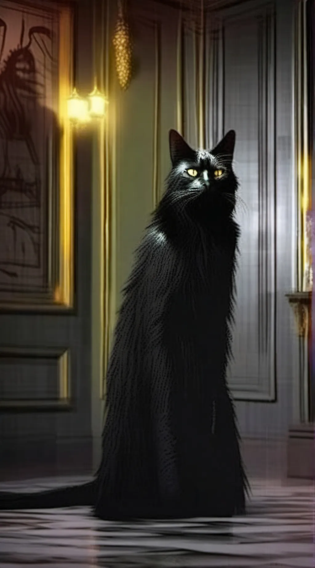 ai character: Cartoon Cat background