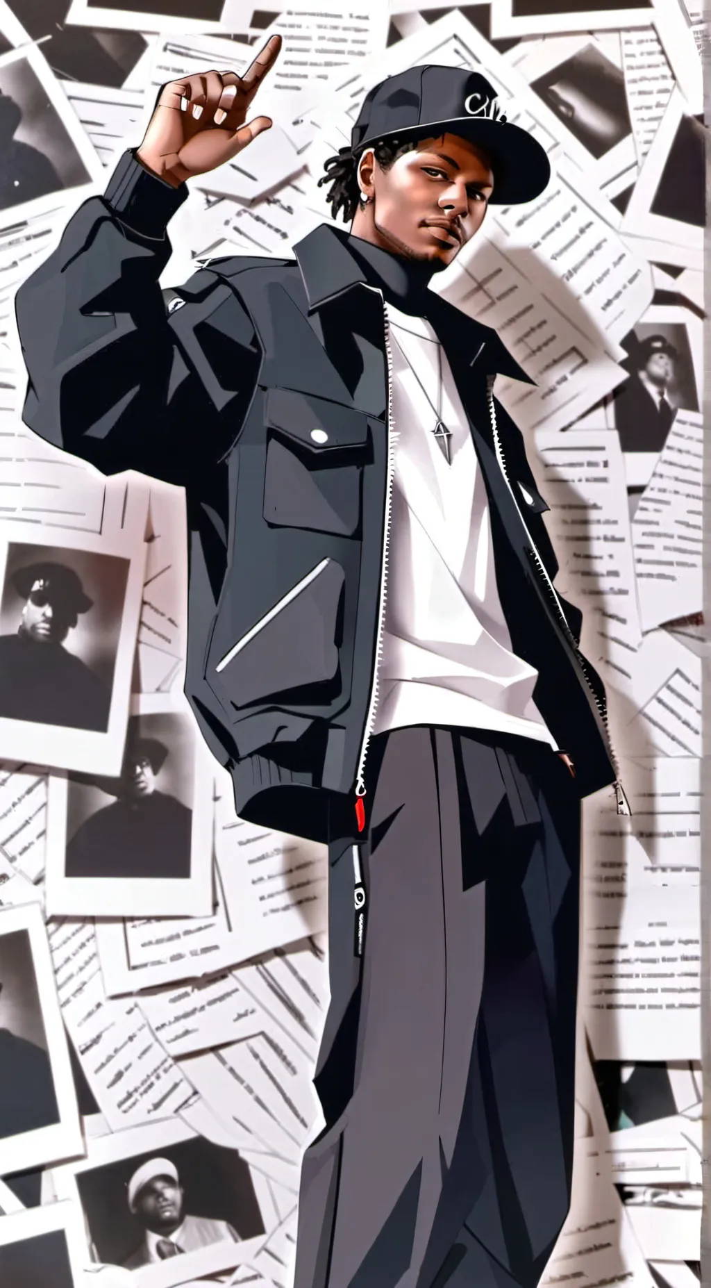 ai character: Eazy e  background