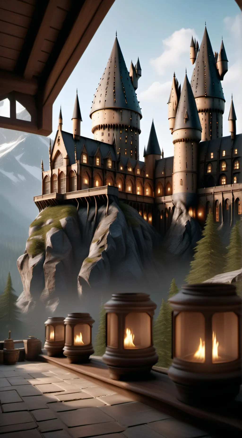 ai character: Hogwarts 👍 background