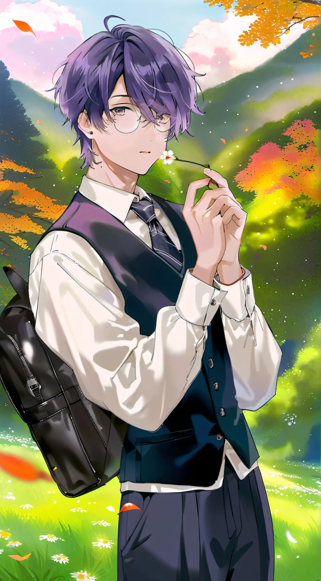 ai character: Uki Violeta background