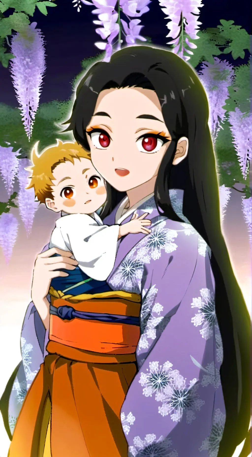 ai character: senjuro and ruka background