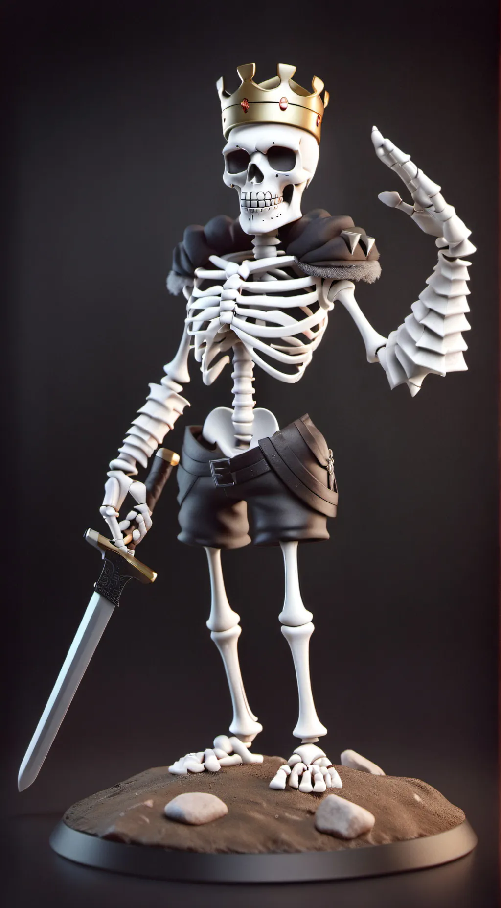 ai character: Larry The Skeleton background