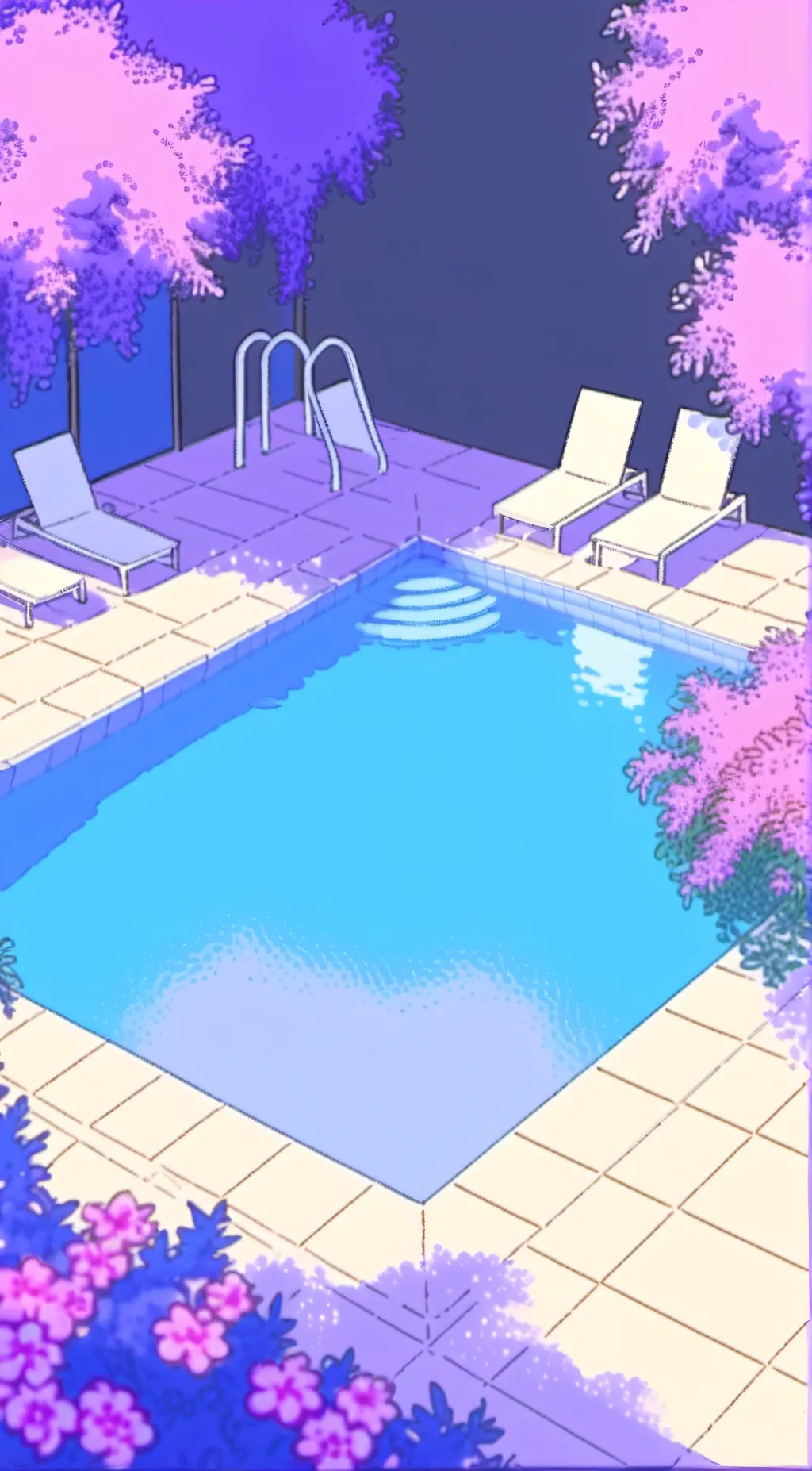 ai character: MHA pool party! background