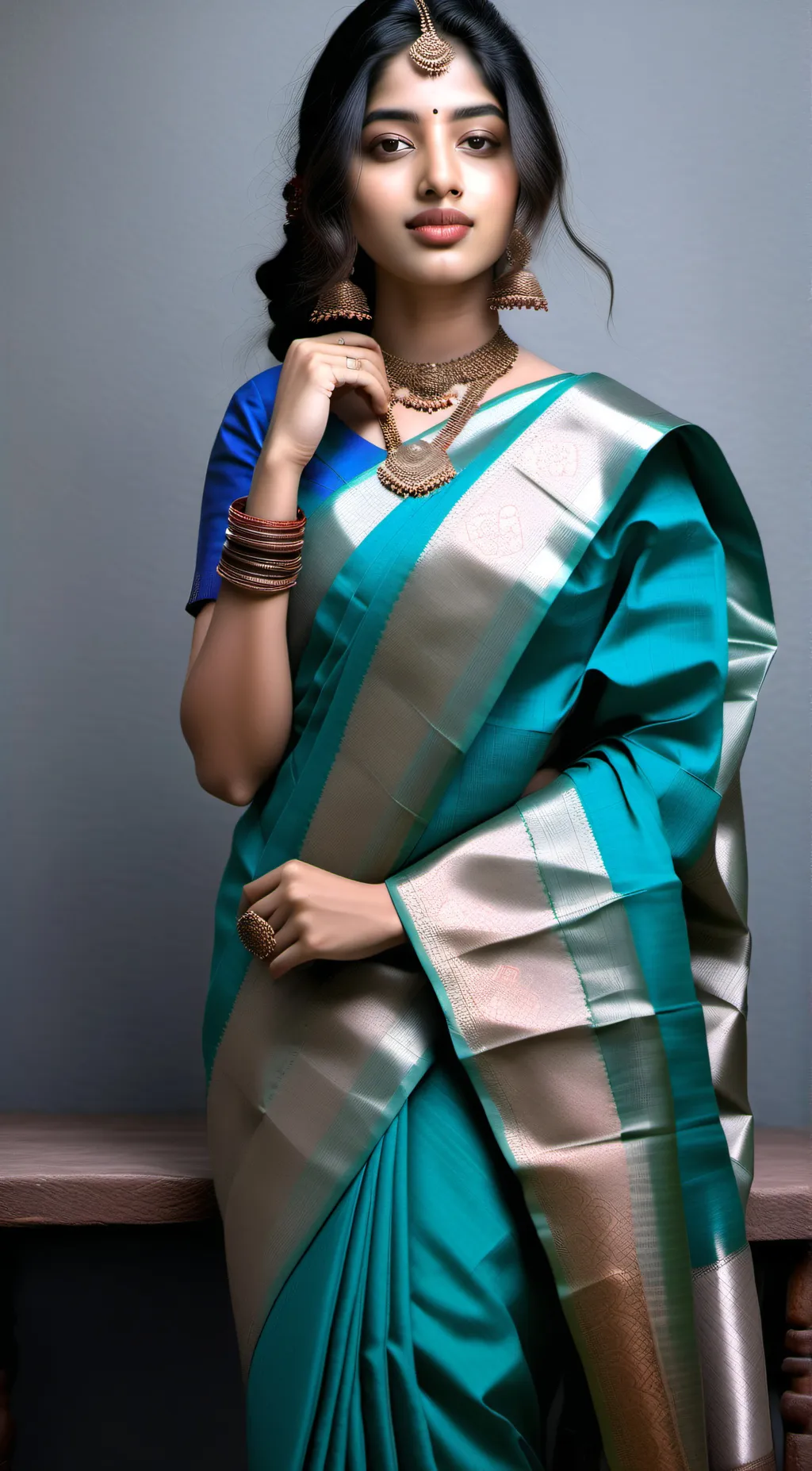 ai character: indian girl  background