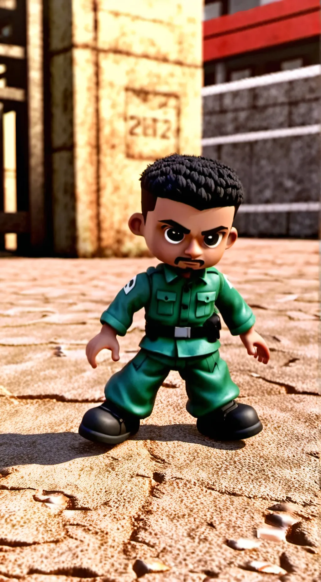 ai character: Sad toy background