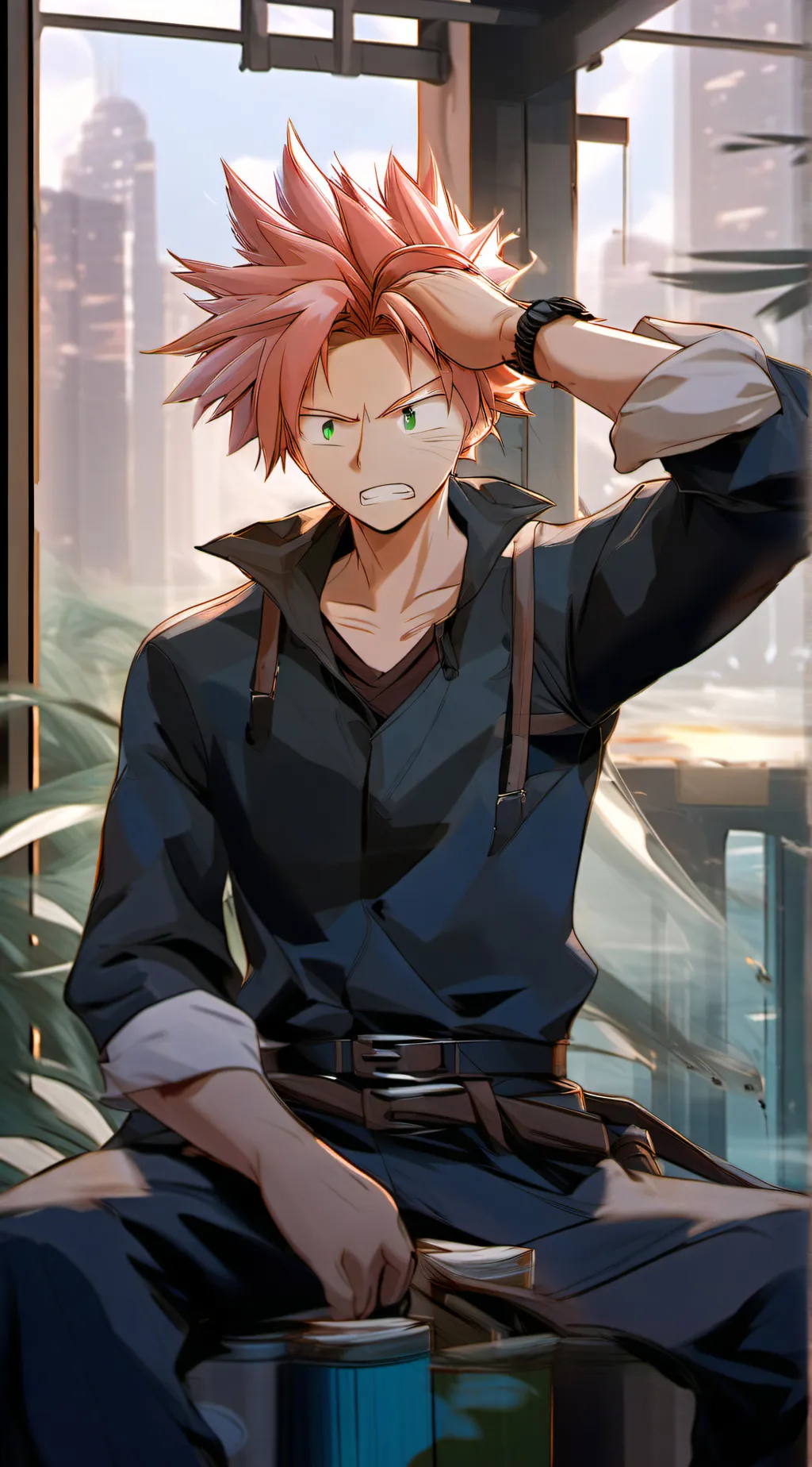 ai character: natsu  background