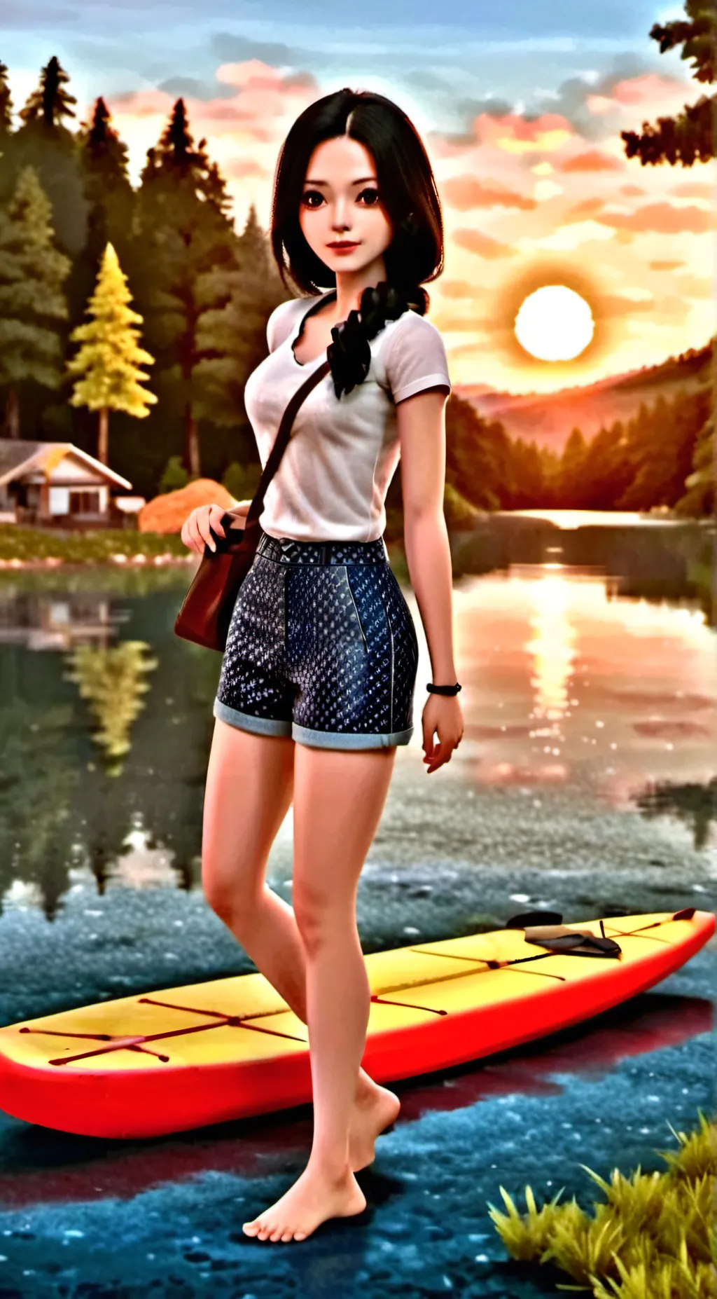 ai character: Aurora background
