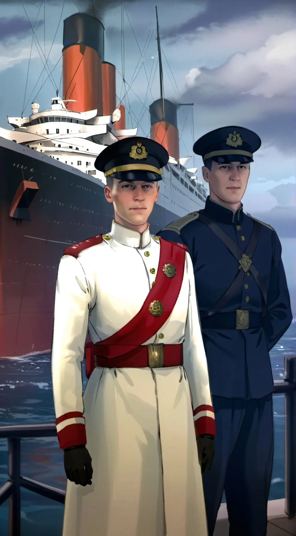 ai character: Titanic officer background