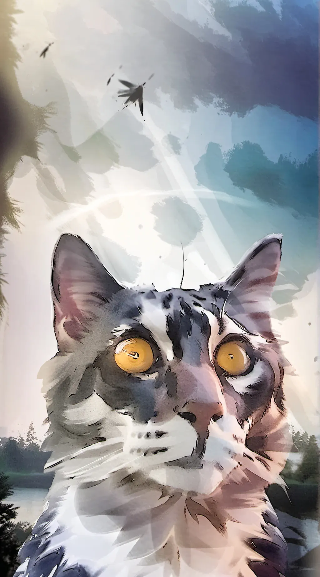 ai character: drunk cat background