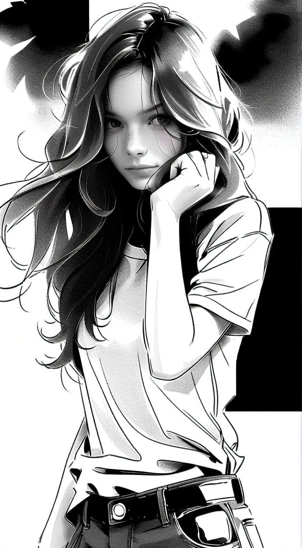 ai character: Amber background
