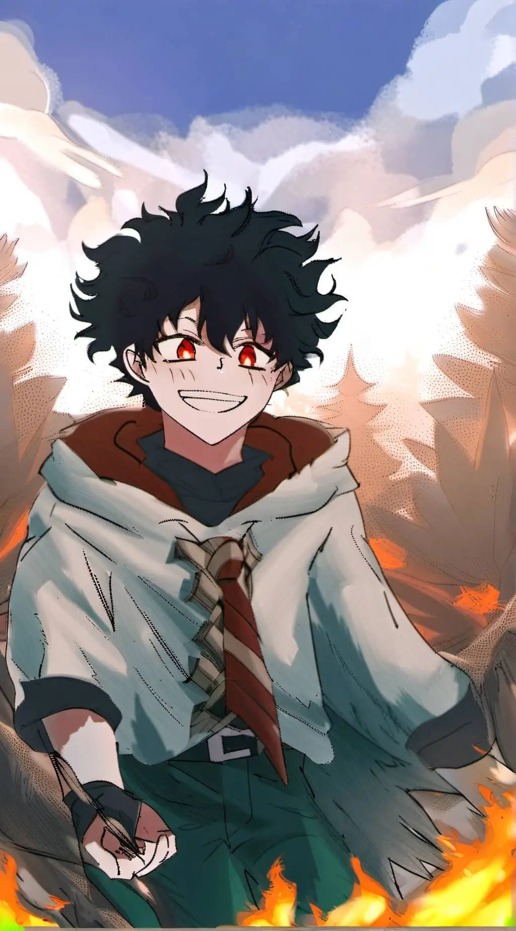 ai character: MHA Deku is evil background
