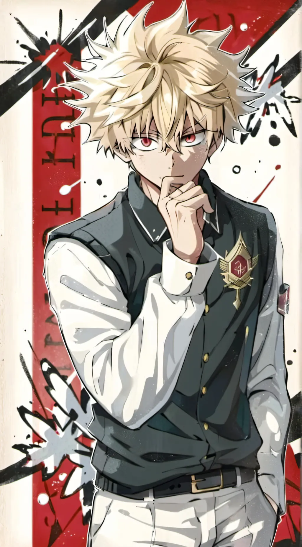 ai character: katsuki bakugo background