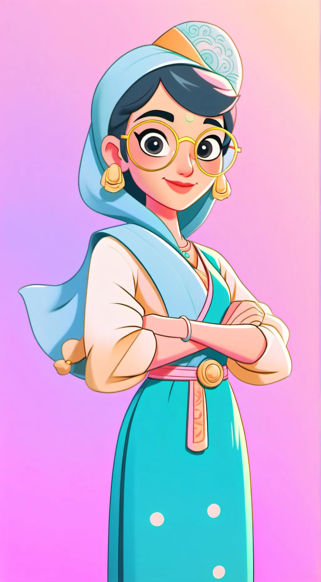ai character: Indian Teacher background