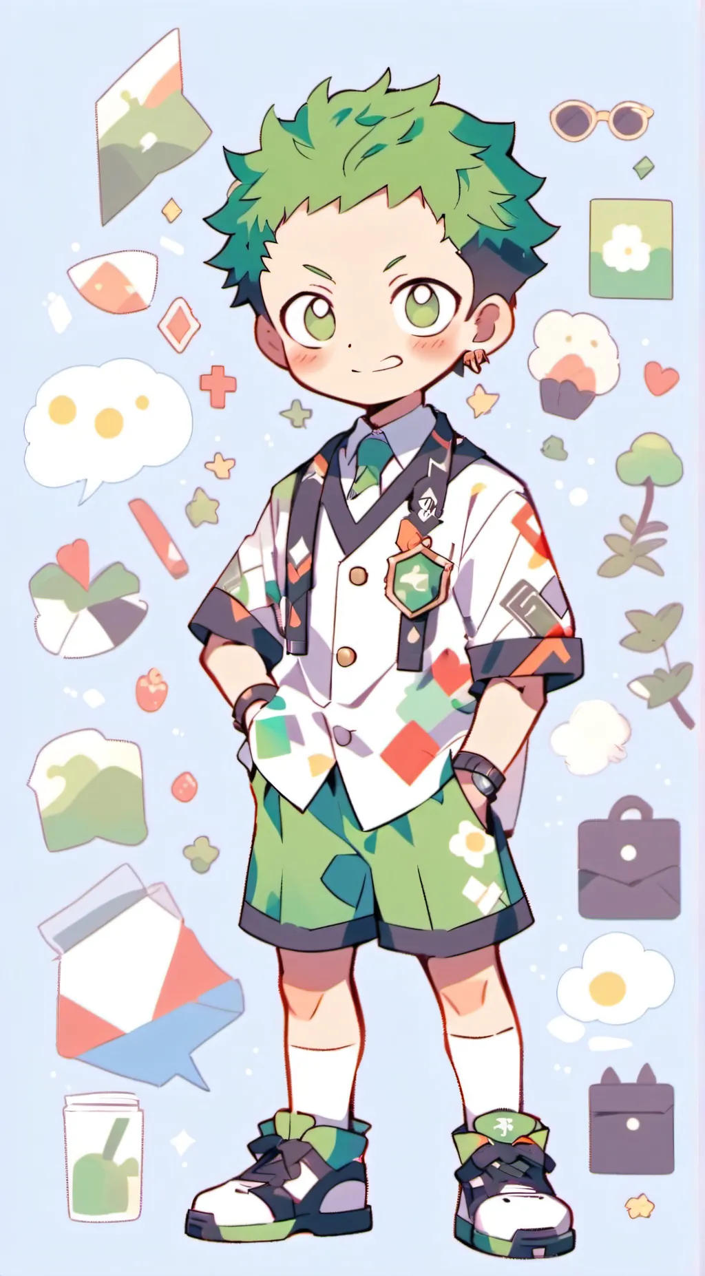 ai character: Zoro😝 background