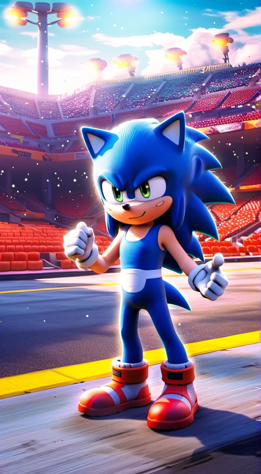 ai character: Sonic  background