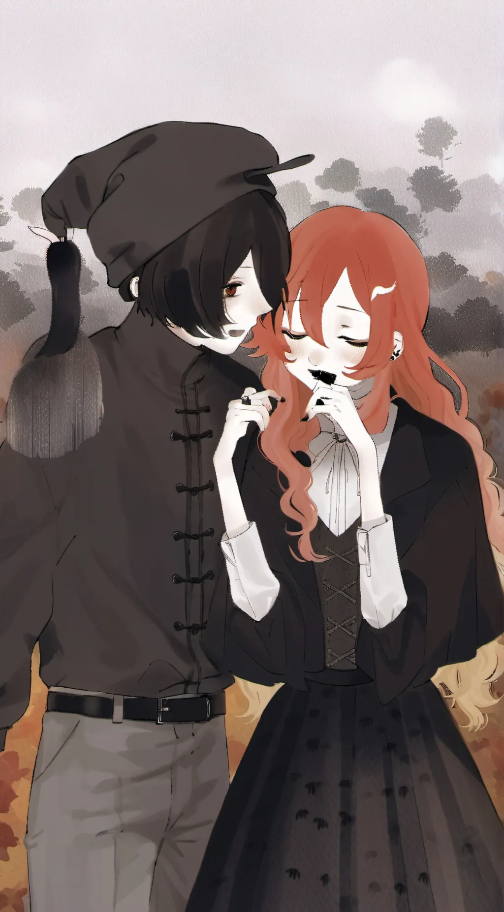 ai character: maggie x leo  background