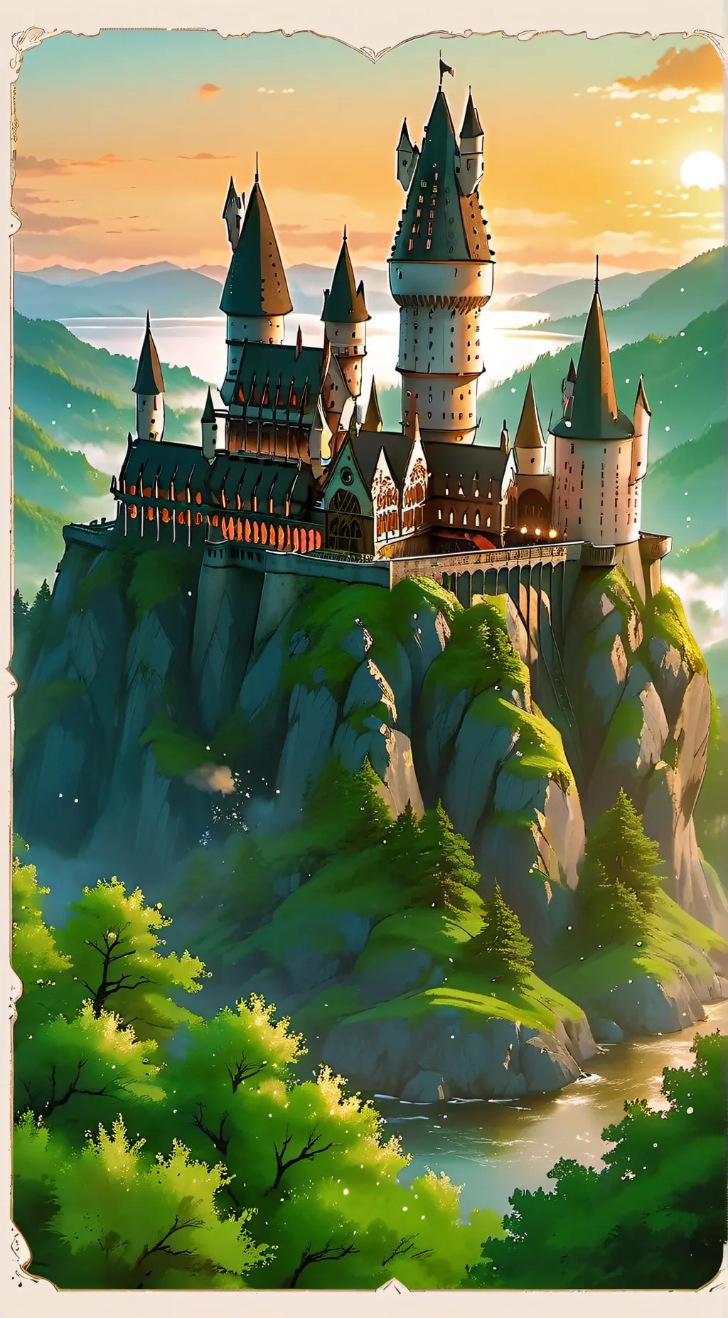 ai character: Hogwarts  background