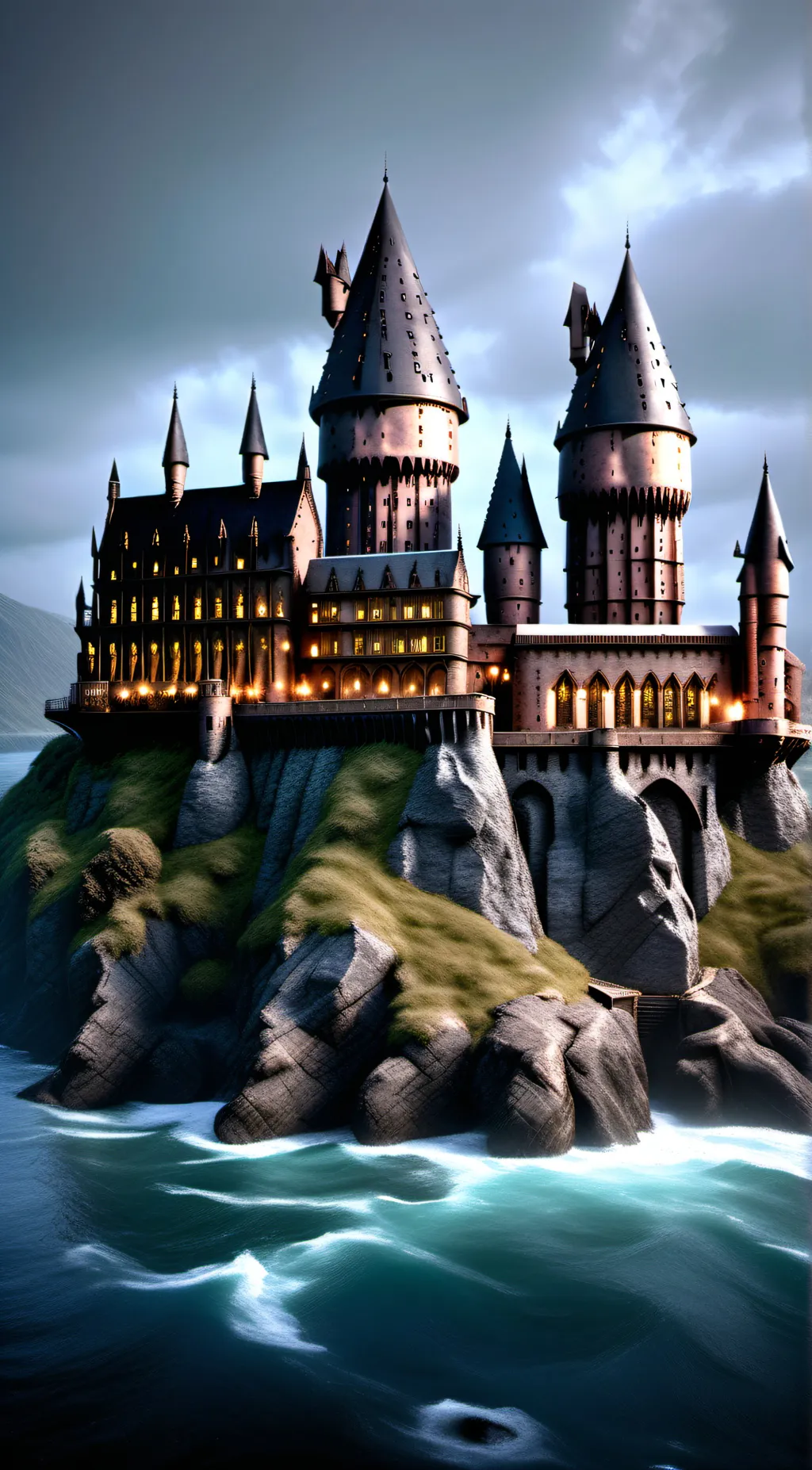 ai character: Hogwarts  background