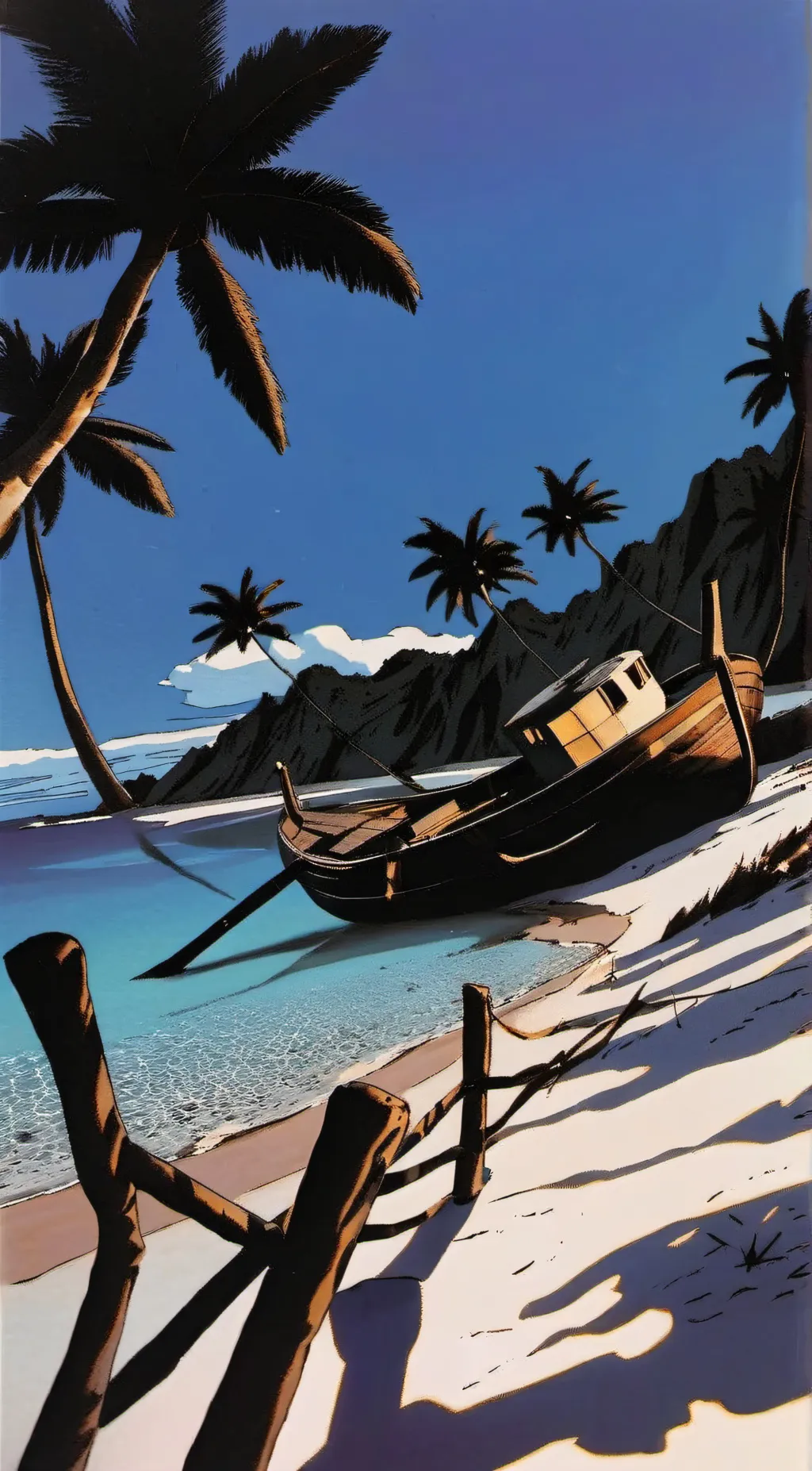 ai character: komia island  background