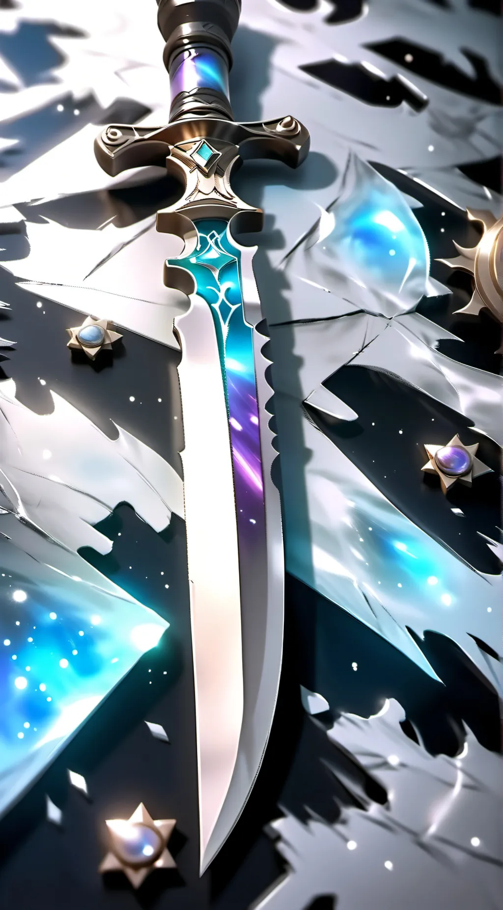 ai character: sun&moon corrupted background