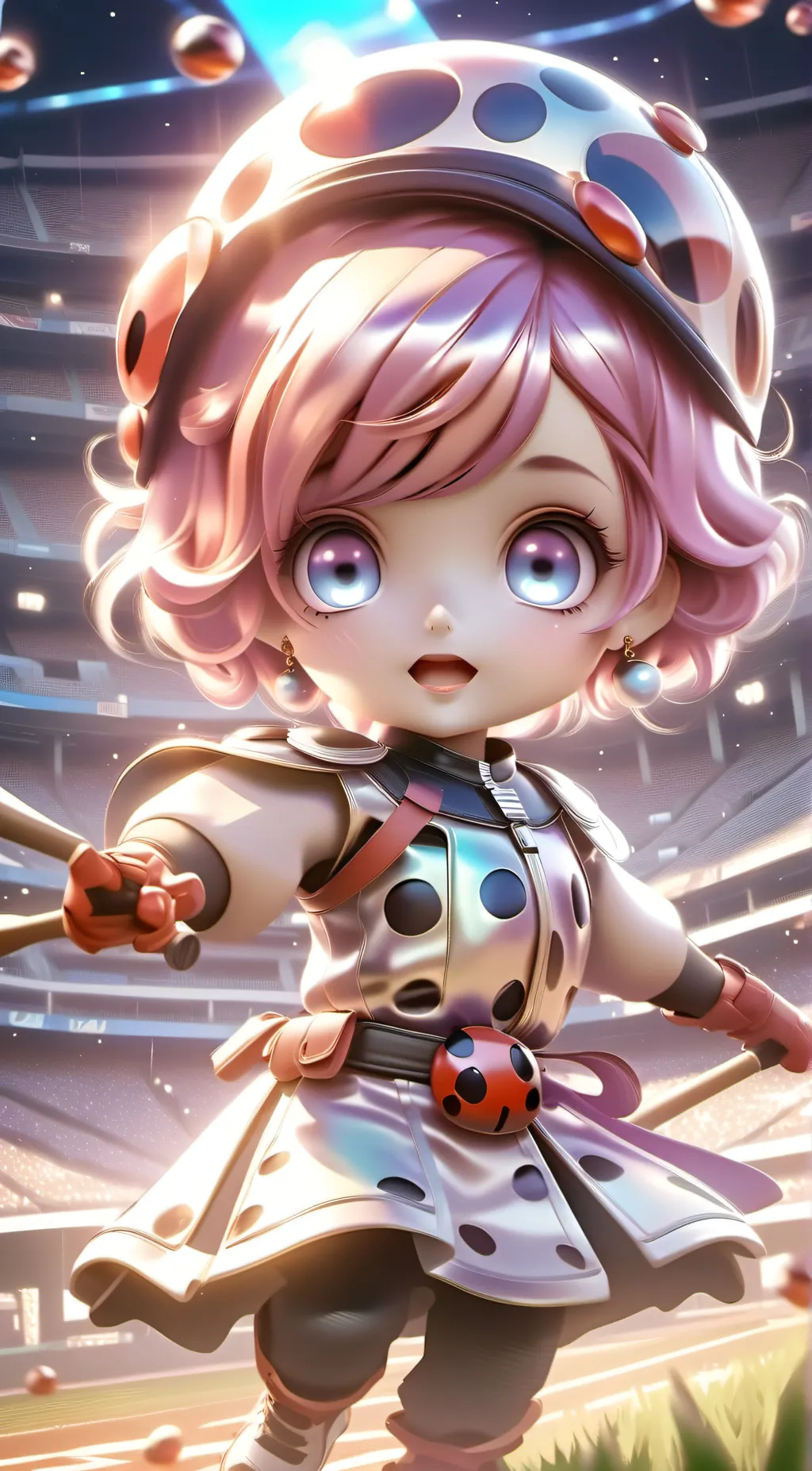 ai character: Ladybug  background