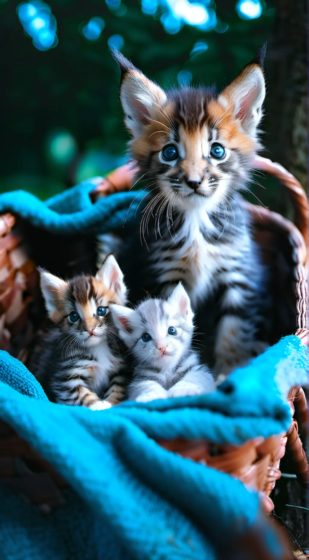 ai character: 16 kittens background