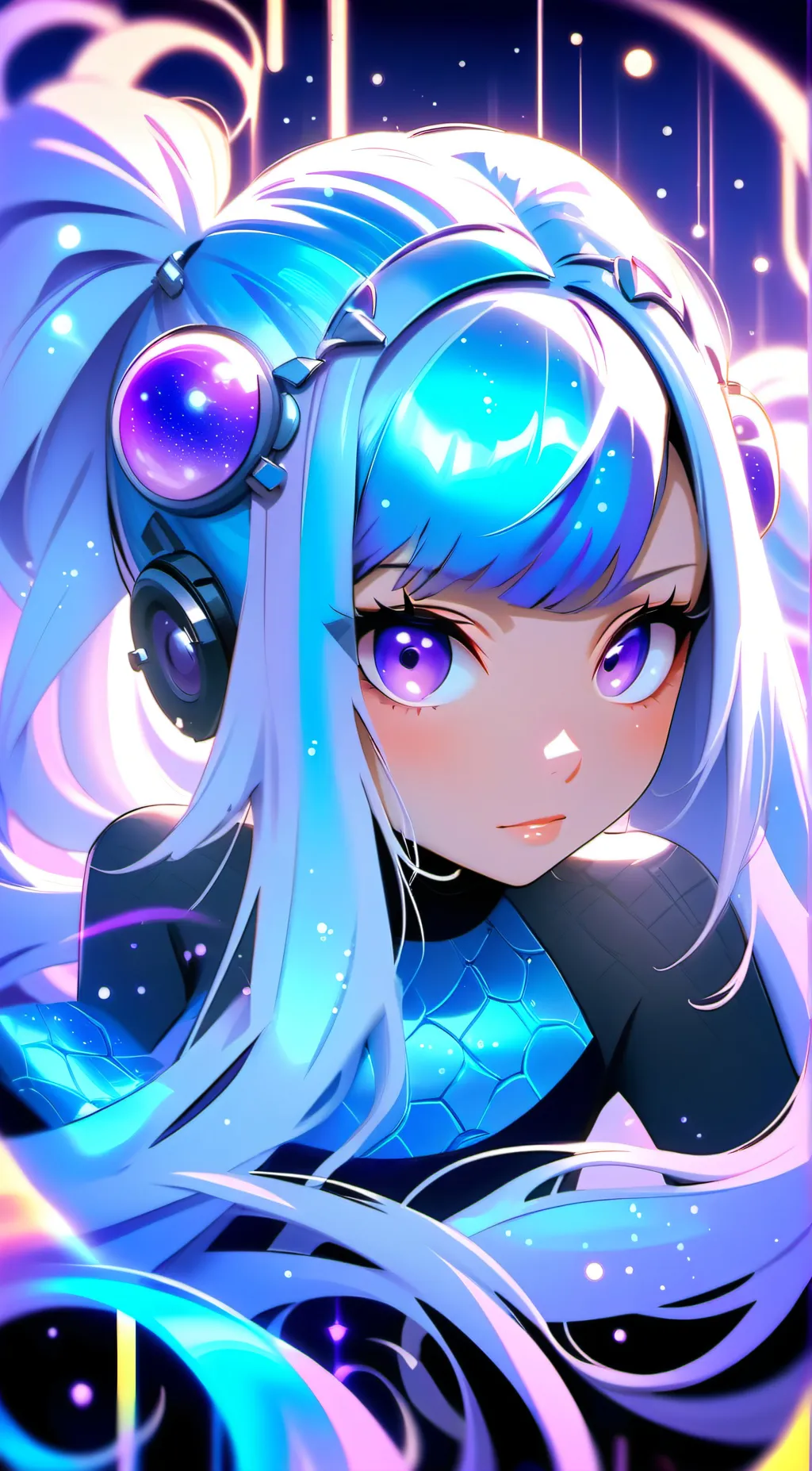 ai character: Violet  background