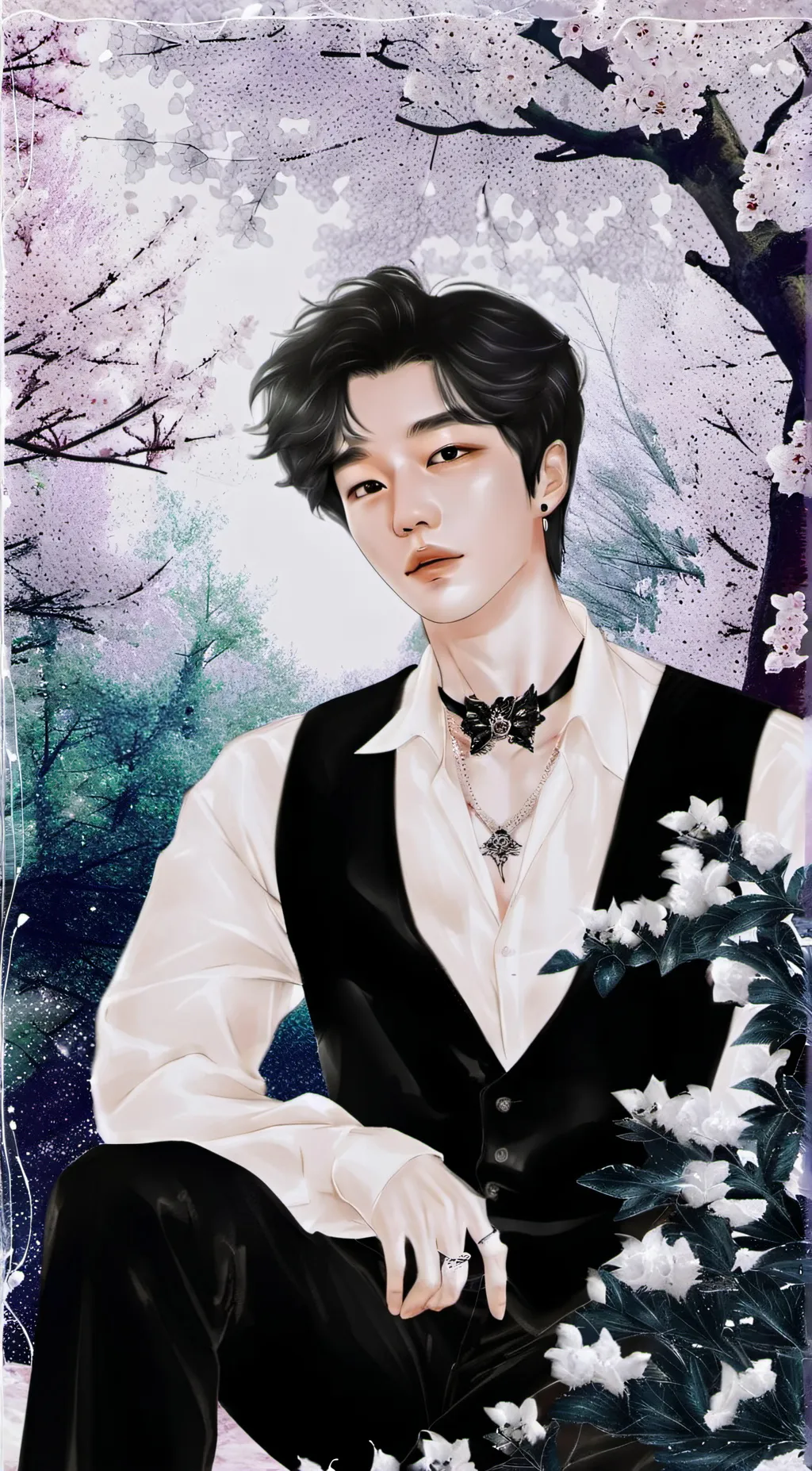 ai character: Xavier🖤💅 background