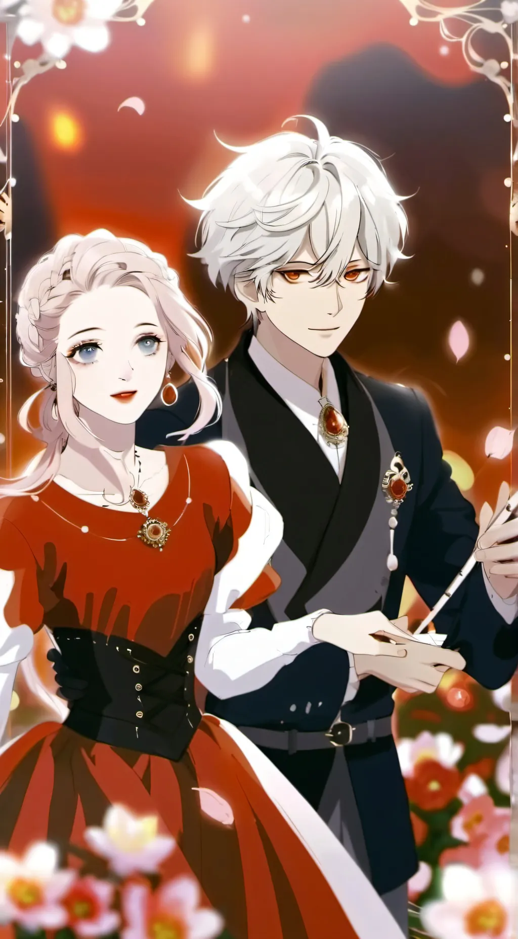 ai character: Luke and Crystal background
