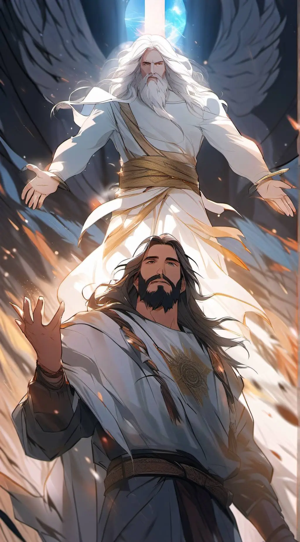 ai character: jesus background