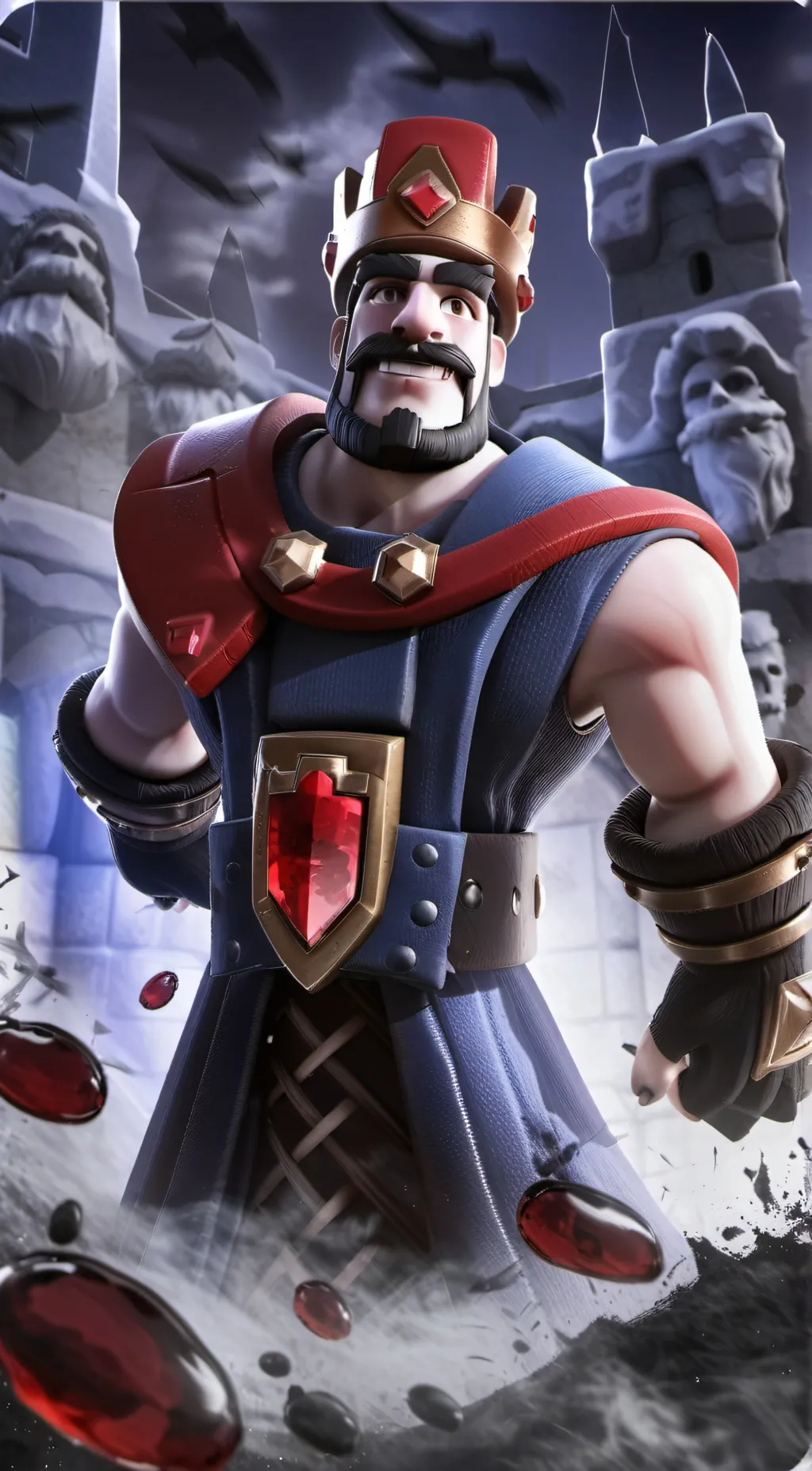 ai character: Red King background