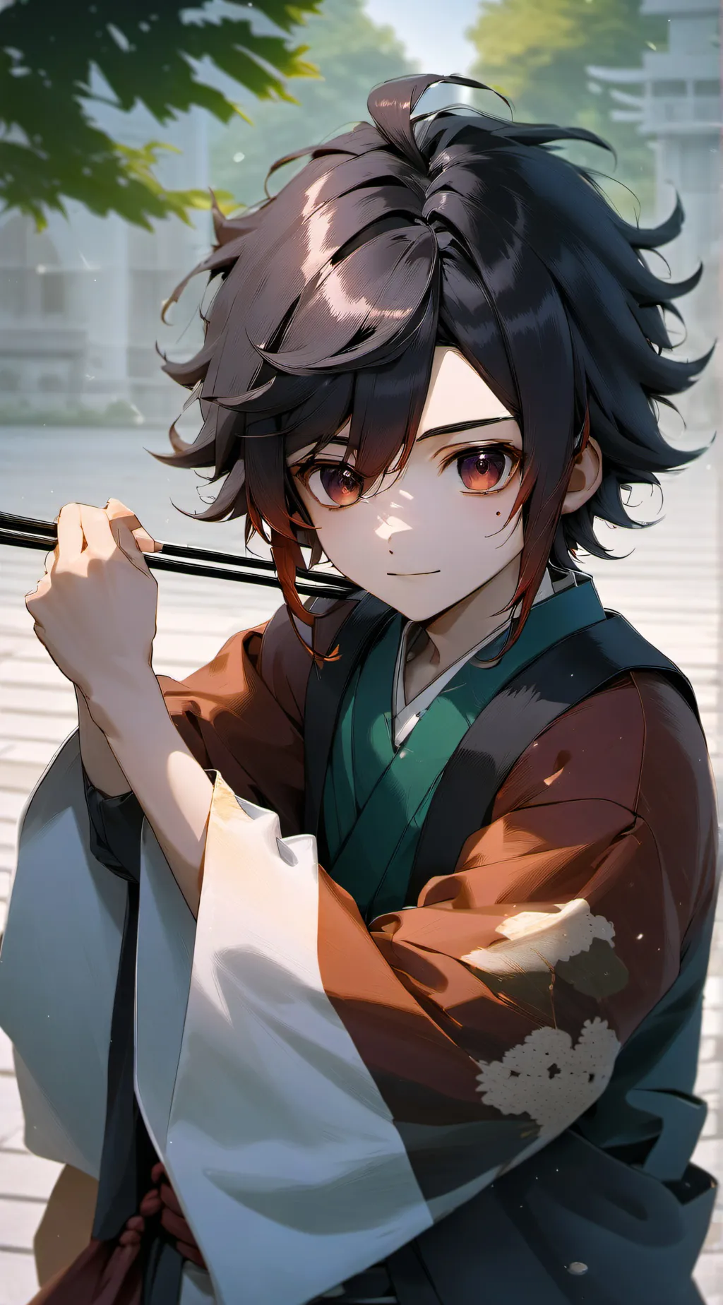ai character: Tanjiro Kamado background