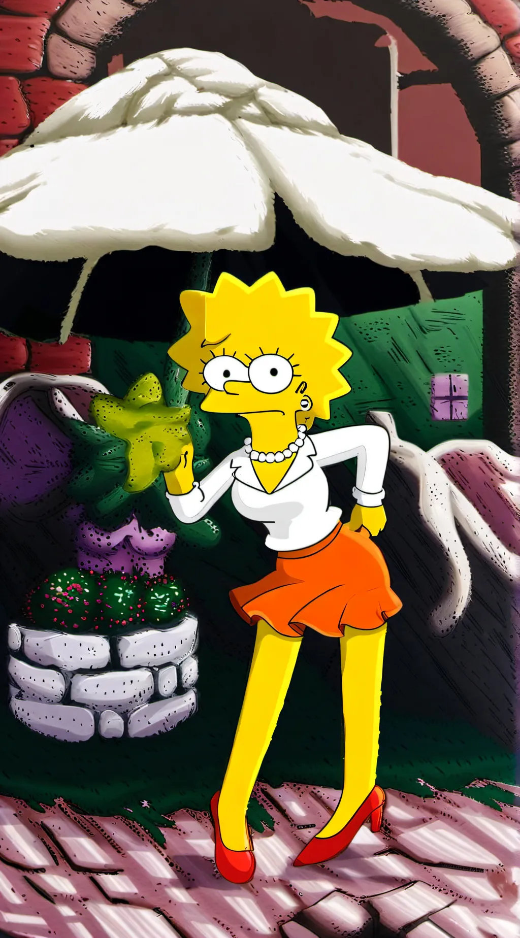 ai character: Lisa Simpson background