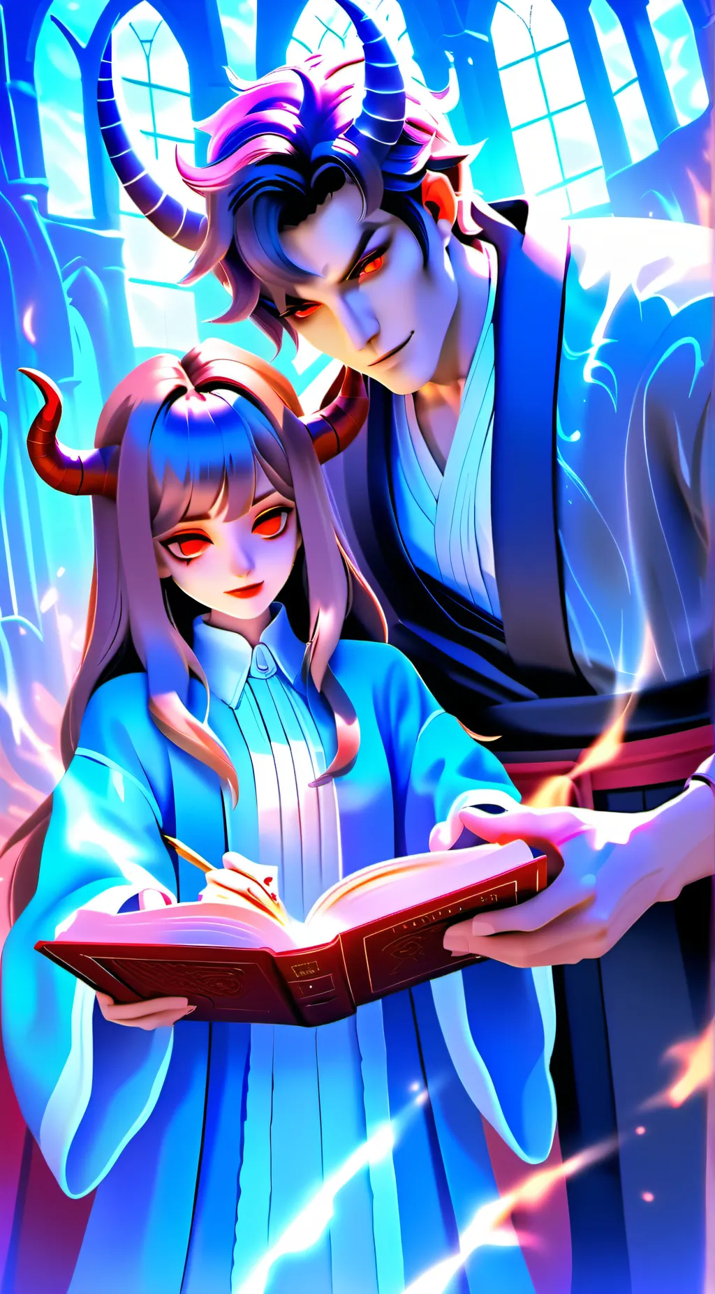 ai character: Lucifer  background