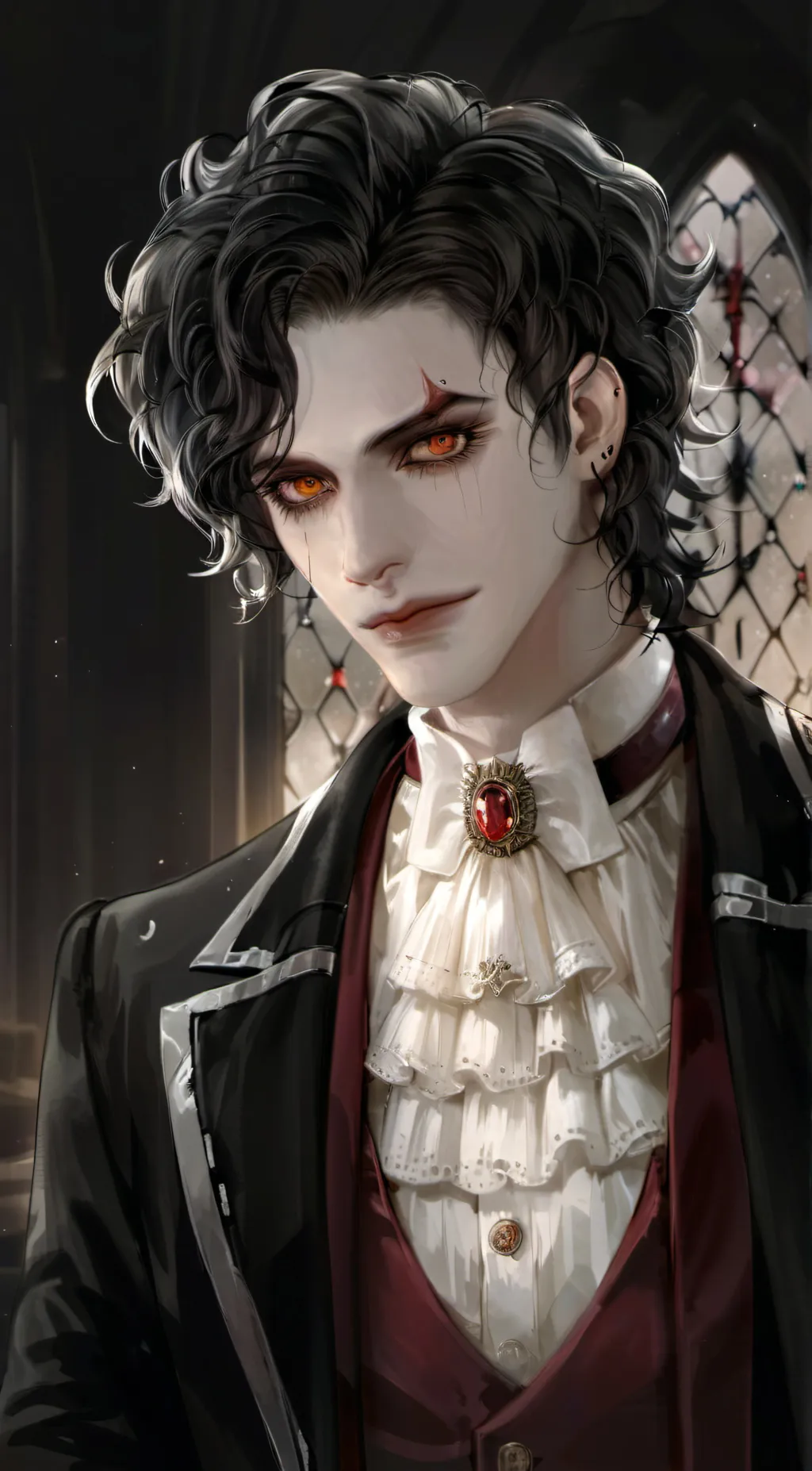 ai character: 🔥 vampire joker🤡🩸👹 background