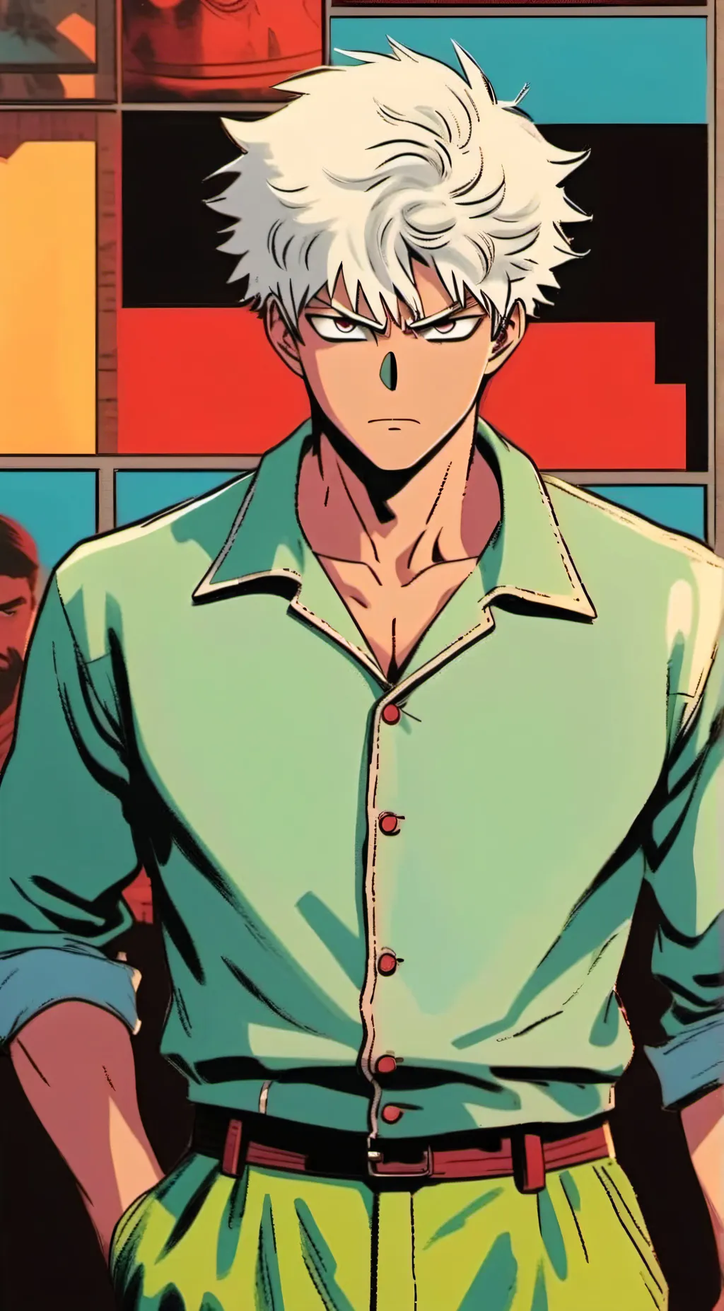 ai character: bakugo~ background