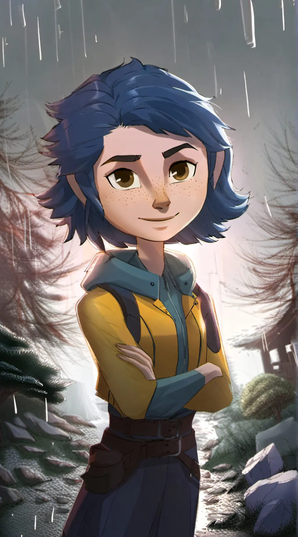 ai character: Coraline background