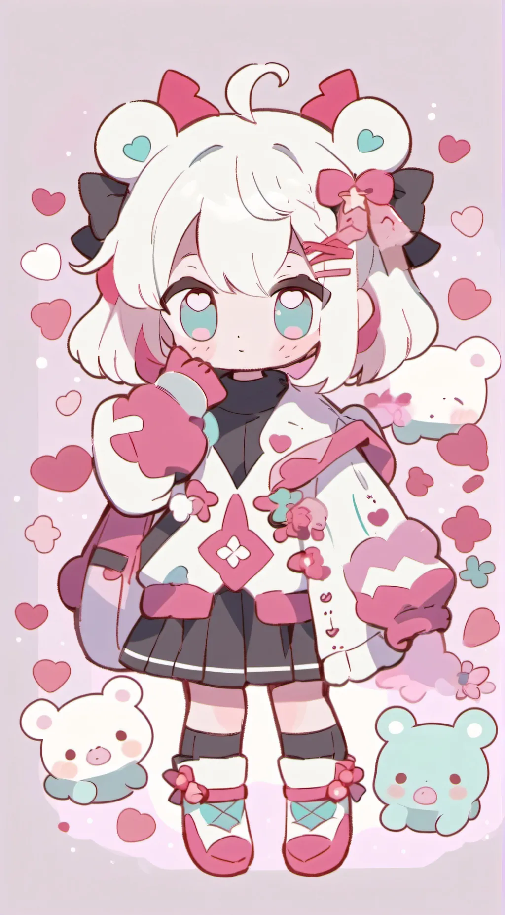 ai character: 💙staticmoth❤️ background